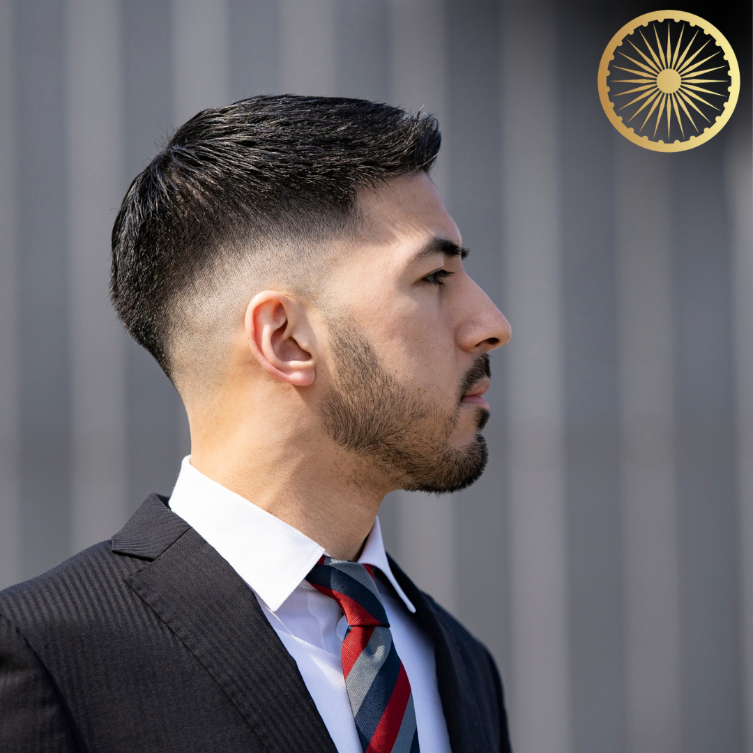 burst fade haircut Campbell
